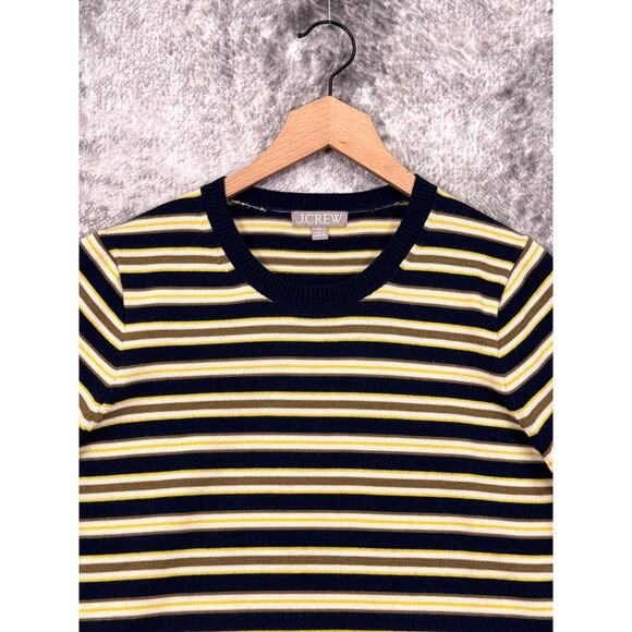 J Crew Carolyn Sweater Tee XL Womens Merino Wool Striped - Picture 2 of 9